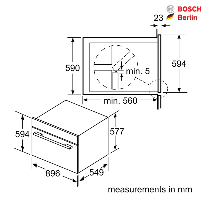 فر برقی توکار بوش مدل BOSCH VBD554FS0