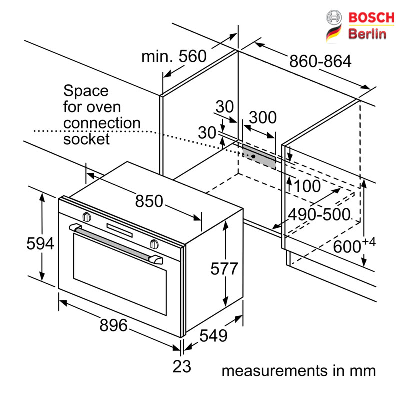 فر برقی توکار بوش مدل BOSCH VBD554FS0