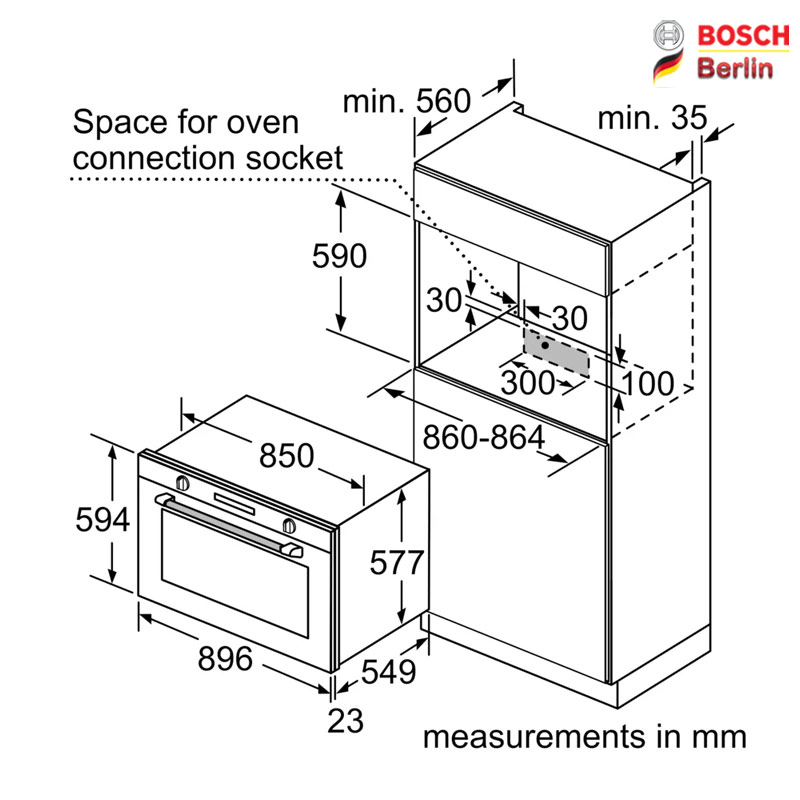 فر برقی توکار بوش مدل BOSCH VBD554FS0