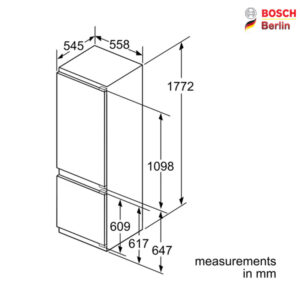 یخچال فریزر توکار بوش مدل BOSCH KIS87AF30N