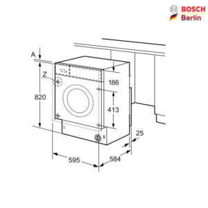 ماشین لباسشویی_خشک کن توکار بوش مدل BOSCH WKD28540EU