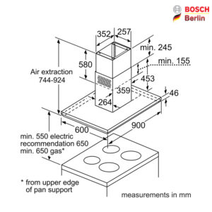 هود بوش مدل BOSCH DIB091E51