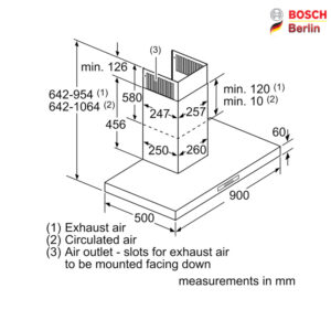 هود بوش مدل BOSCH DWB09W452