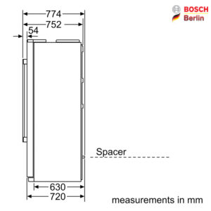 ساید بای ساید بوش مدل BOSCH KAG90AI20N