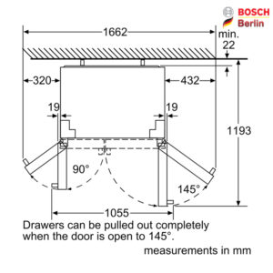 ساید بای ساید بوش مدل BOSCH KAG90AI20N