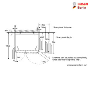 ساید بای ساید بوش مدل BOSCH KAG90AI20N