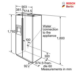 ساید بای ساید بوش مدل BOSCH KAN58A50NE