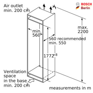 فریزر توکار بوش مدل BOSCH GIN81AEF0