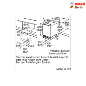 یخچال فریزر توکار بوش مدل BOSCH KUL15ADF0