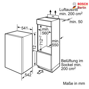 فریزر توکار بوش مدل BOSCH GID14A65