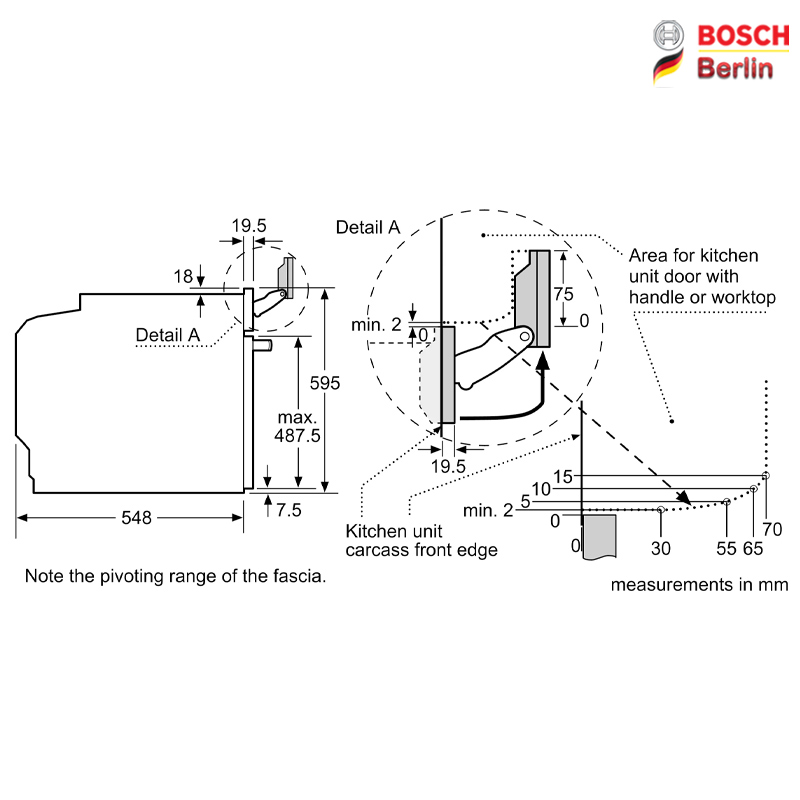 فر بخارپز توکار بوش مدل BOSCH HSG7361B1